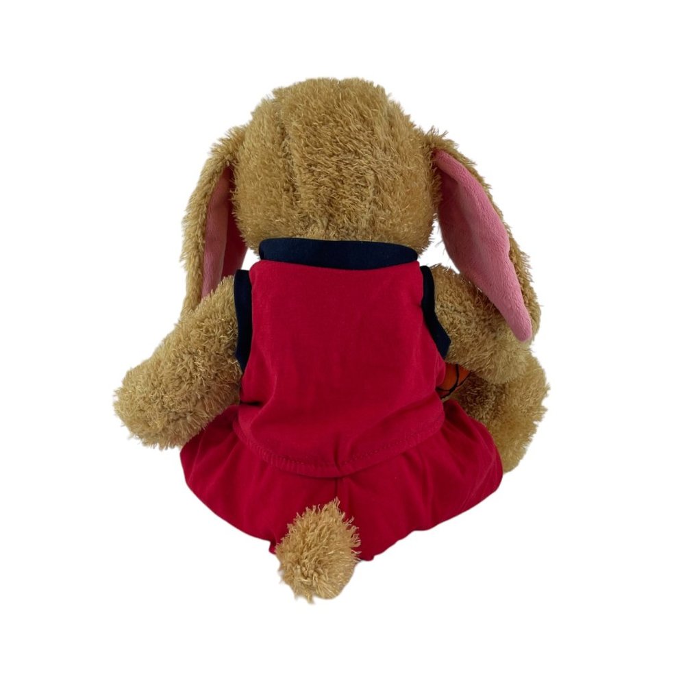 Walmart Bunny Rabbit Plush Red Basketball Uniform Ball 13" Stuffed Animal Toy - Picture 3 of 6